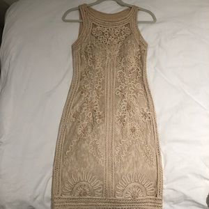 Sue Wong Champagne Cocktail Dress Sz 2